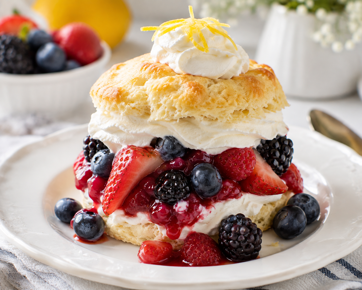 Lemon berry shortcake
